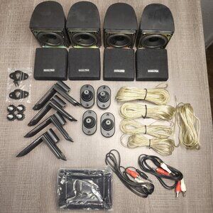 Ashton & Ross RS 464 Speakers - 4 Satellites Mounts Cables - Home Theater System